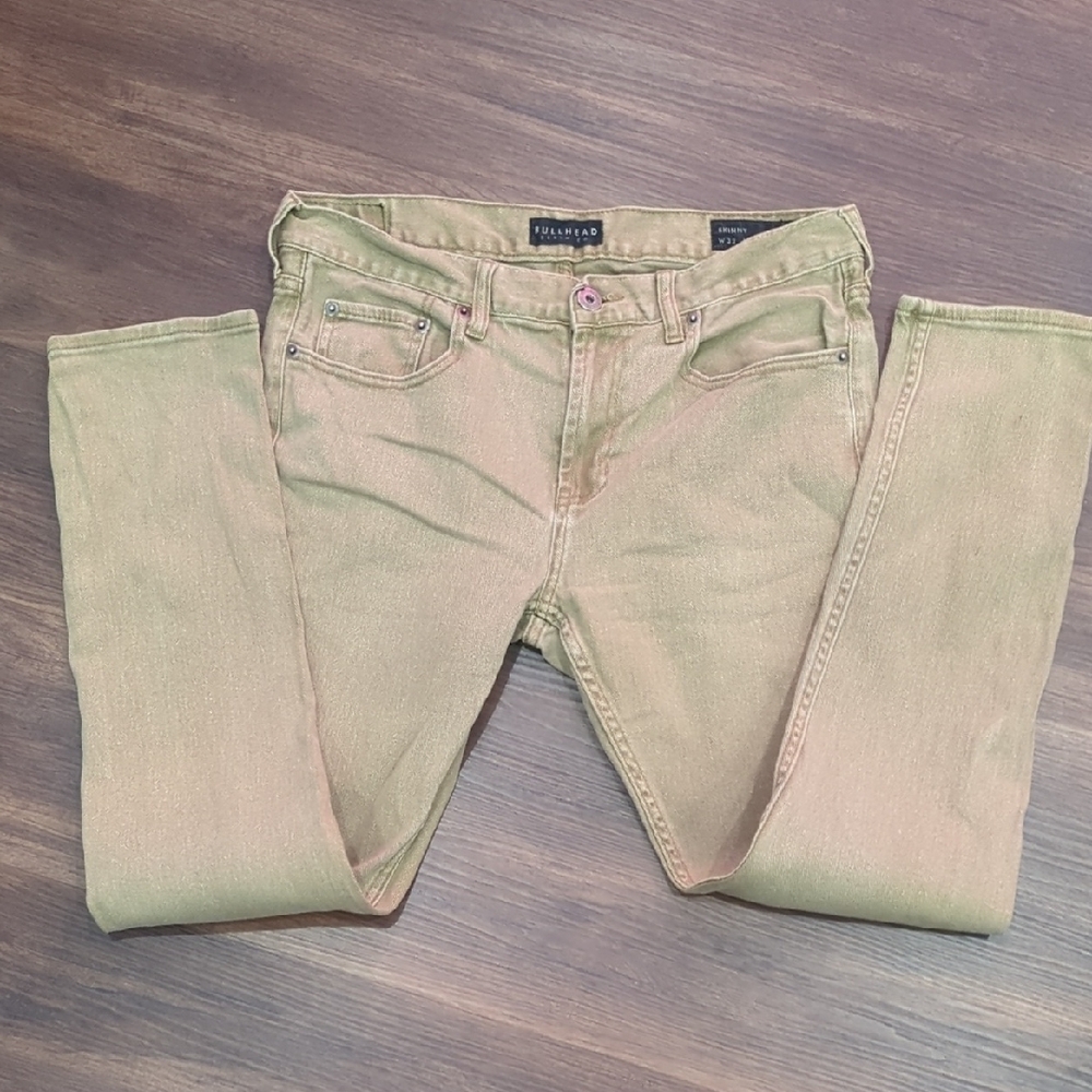 BULLHEAD DENIM CO. LIGHT BROWN SKINNY JEANS MEN'S. 32X30 SUPER NICEEEEE😎.